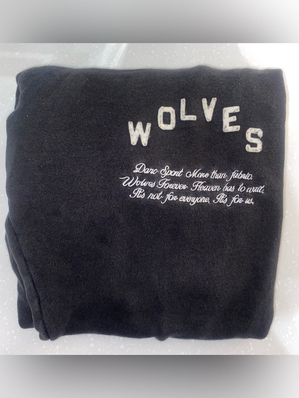 Darc Sport Wolves Black Womens Sweatpants - Picture 3 of 5
